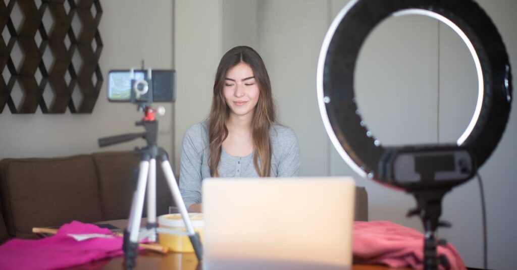 AIとオンライン英語学習を活用して英語ブログを習慣化するライフスタイルのイメージ