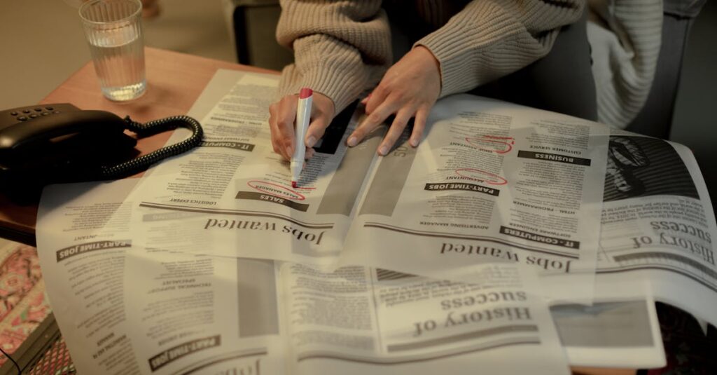 危険な副業案件をスマホでチェックし警戒している人のイメージ画像